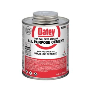 Oatey 16oz Allzweckzement für ABS, PVC und CPVC klar